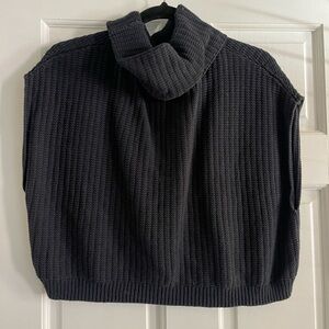 Free People Cozy Black Cowl Neck Sweater